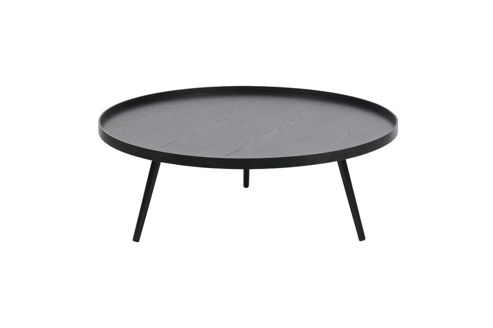 Mesa large black wood side table Woood