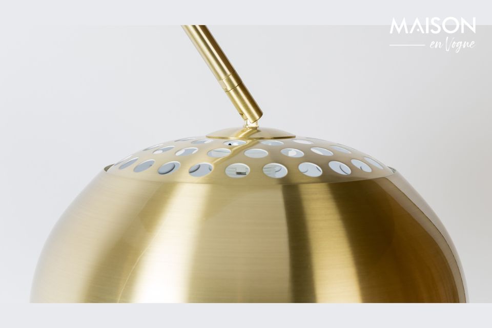 Metal Bow floor lamp with brass finish Zuiver 190cm