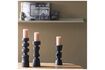 Miniature Midi black mango wood candlestick 3