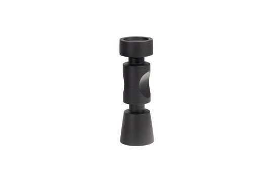 Midi black mango wood candlestick Clipped