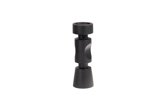 Midi black mango wood candlestick