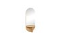Miniature Mirror with beige wooden shelf Nomade Clipped