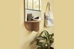 Miniature Mirror with beige wooden shelf Nomade 2