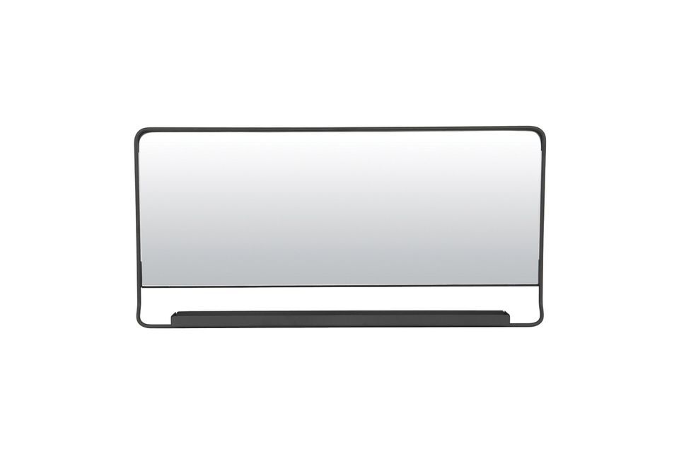 Mirror with black metal shelf Chic - 2
