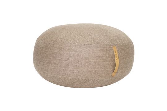 Mochi brown wool pouf Clipped