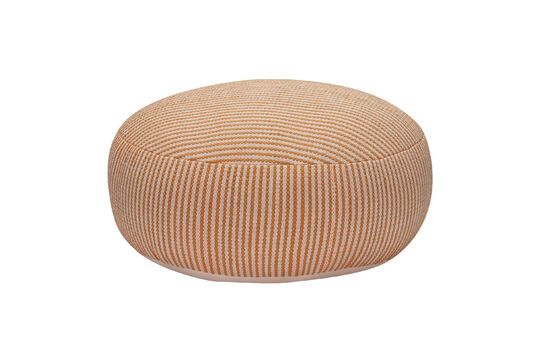 Mochi orange cotton pouffe Clipped