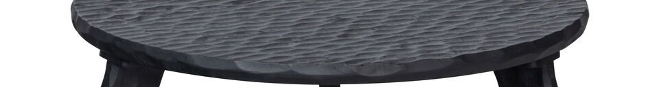 Material Details Moises black mango wood side table
