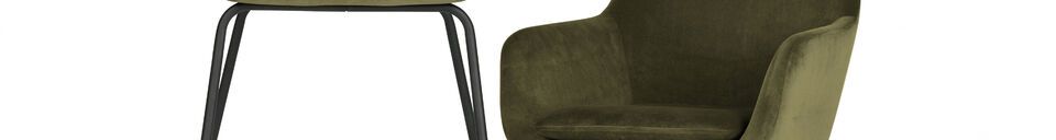 Material Details Mood green velvet chair