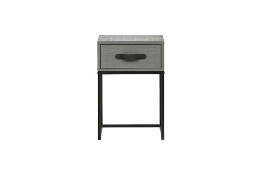 Morris grey wood bedside table