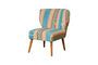 Miniature Multicolor fabric armchair Indiana Clipped