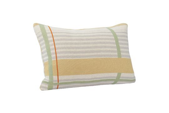 Multicolored cotton cushion Quadrum Clipped