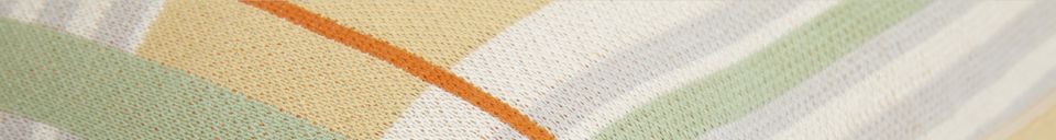 Material Details Multicolored cotton cushion Quadrum