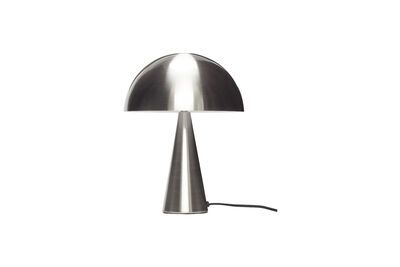 Mush table lamp in nickel metal