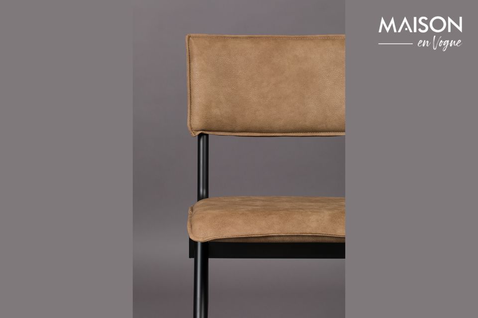 New Willow Mocha Chair in split leather - 4