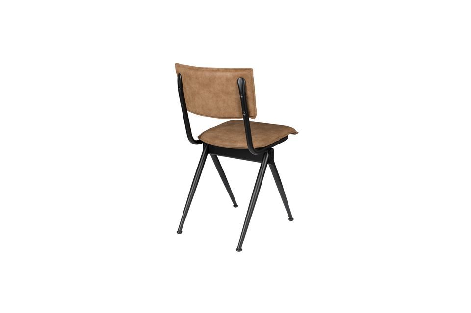 New Willow Mocha Chair in split leather - 6