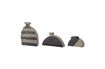 Miniature Nezha black terracotta vases 8