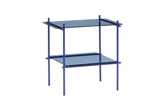 Niche blue glass side table