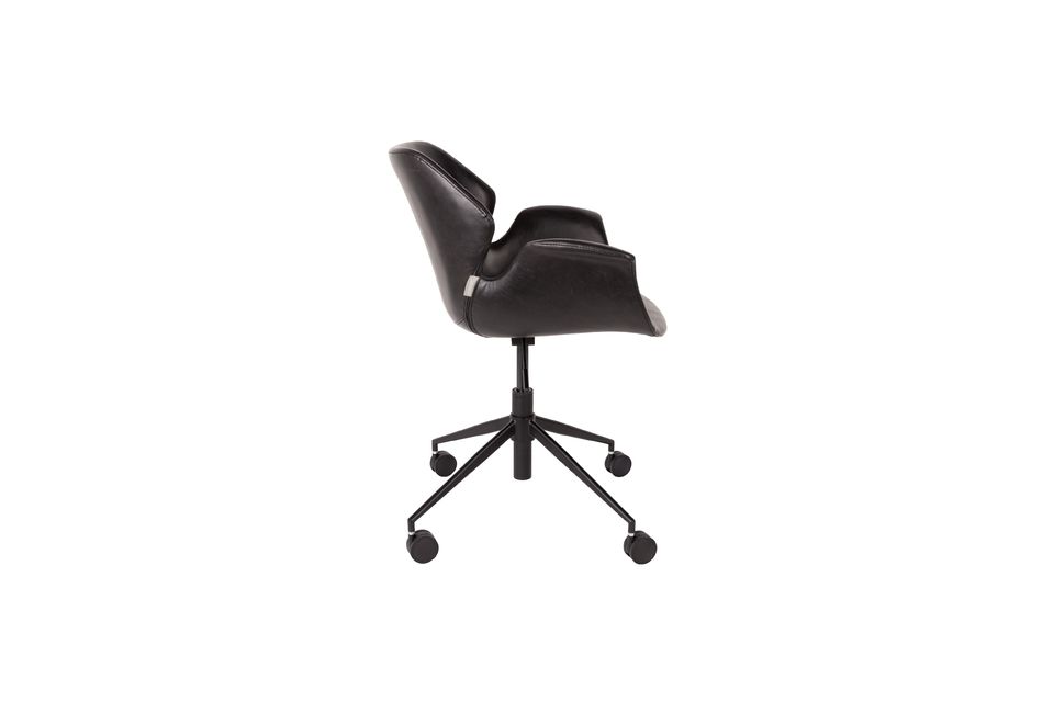 Nikki All Black Office chair - 8