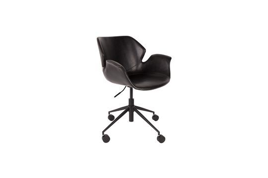 Nikki All Black Office chair Clipped