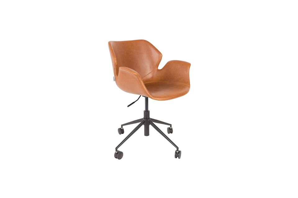 Nikki All Brown Office Chair - 5