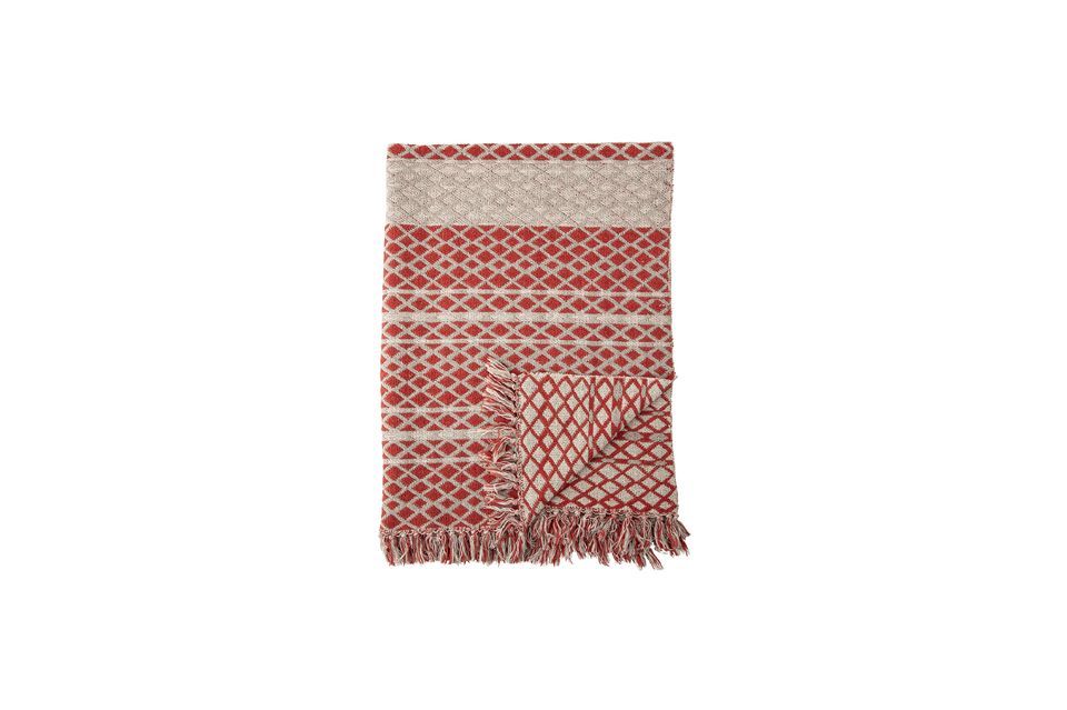 Noilhan plaid in red recycled cotton Bloomingville