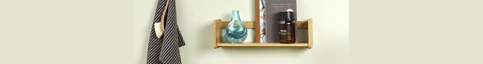 Material Details Nomad small wall shelf in light wood