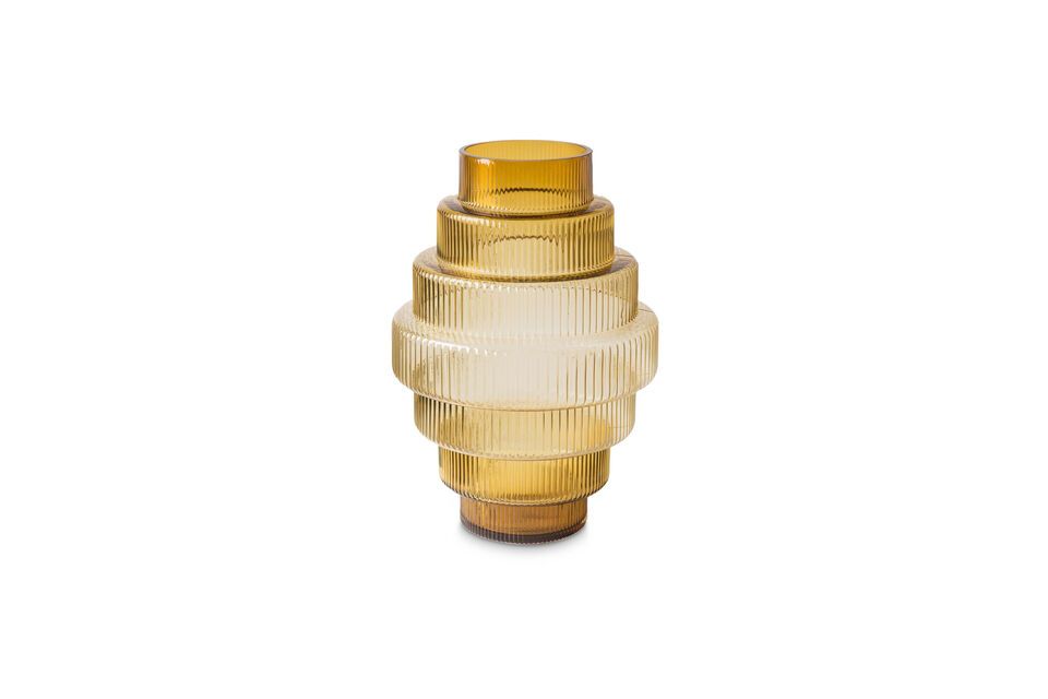 Ochre glass vase Steps Pols Potten