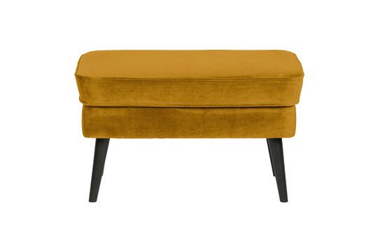 Ochre velvet footrest Rocco Clipped