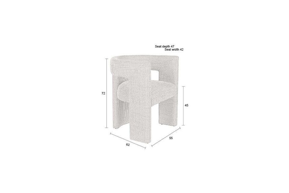 Off-white fabric chair Medina - 10