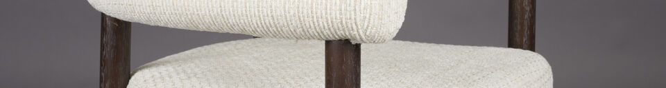 Material Details Off-white fabric chair Sela