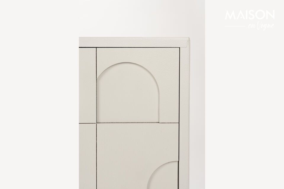 This piece of furniture embodies the art of blending aesthetics with practicality