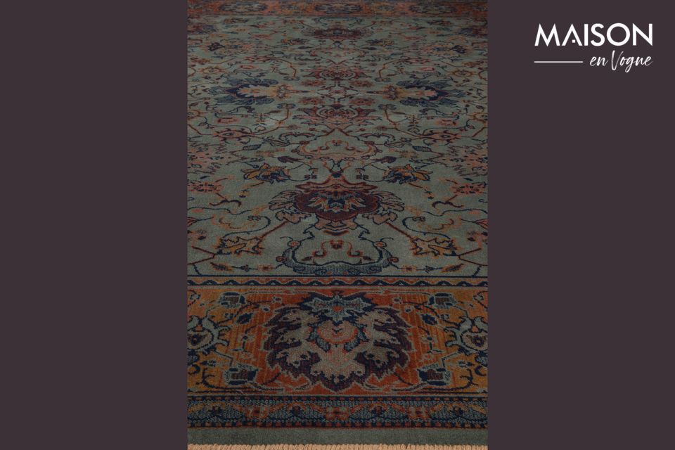 Old Bid Green Persian Carpet - 6