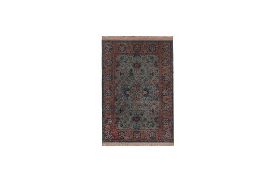 Old Bid Green Persian Carpet Clipped