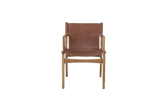 Ollie brown leather lounge chair Clipped