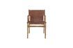 Miniature Ollie brown leather lounge chair 1