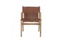 Miniature Ollie brown leather lounge chair Clipped