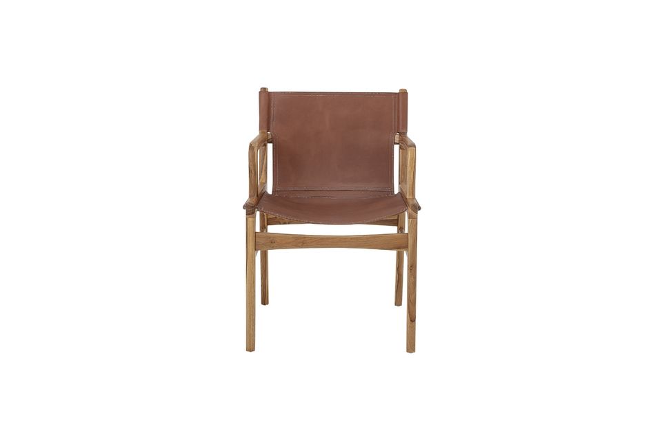 Ollie brown leather lounge chair Bloomingville