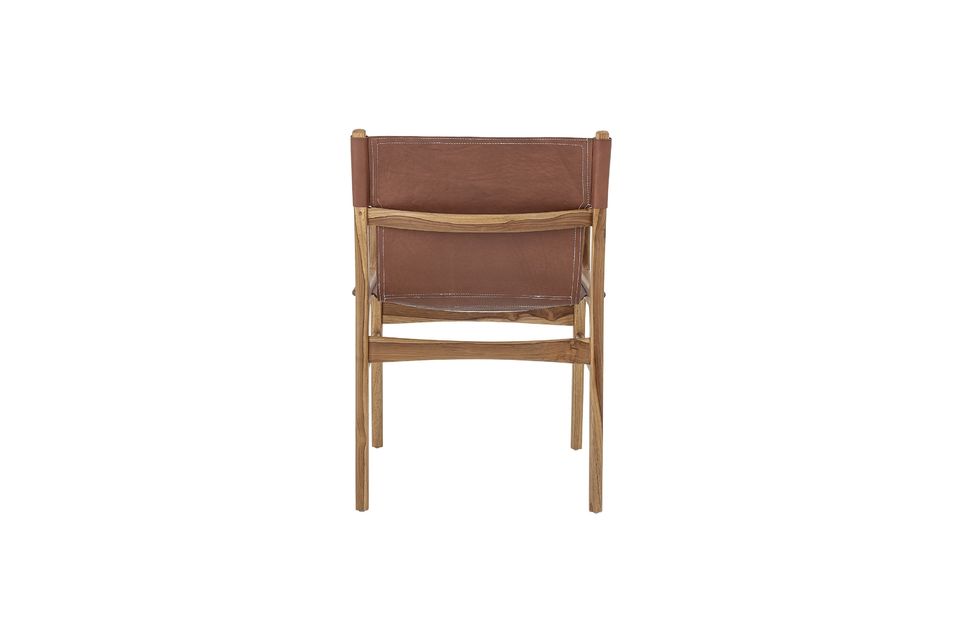 Ollie brown leather lounge chair - 9