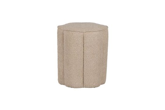 Ollie sand polyester curly pouf Clipped
