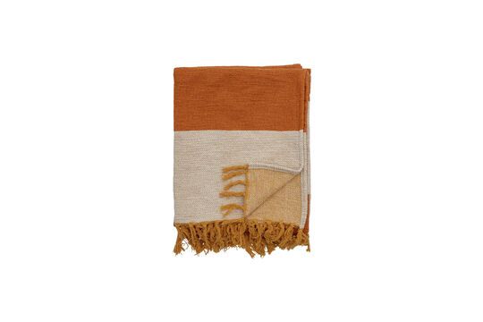 Orange cotton blanket Motril Clipped