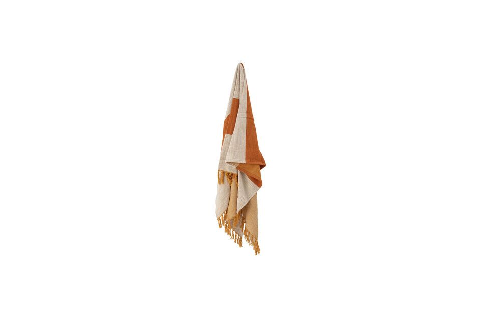 Orange cotton blanket Motril - 6