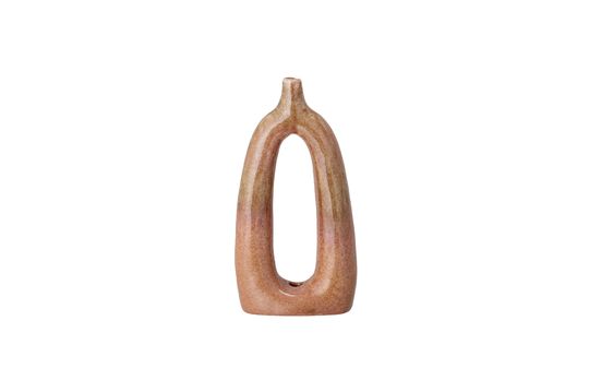 Orange decorative vase in stoneware Baldrian Clipped