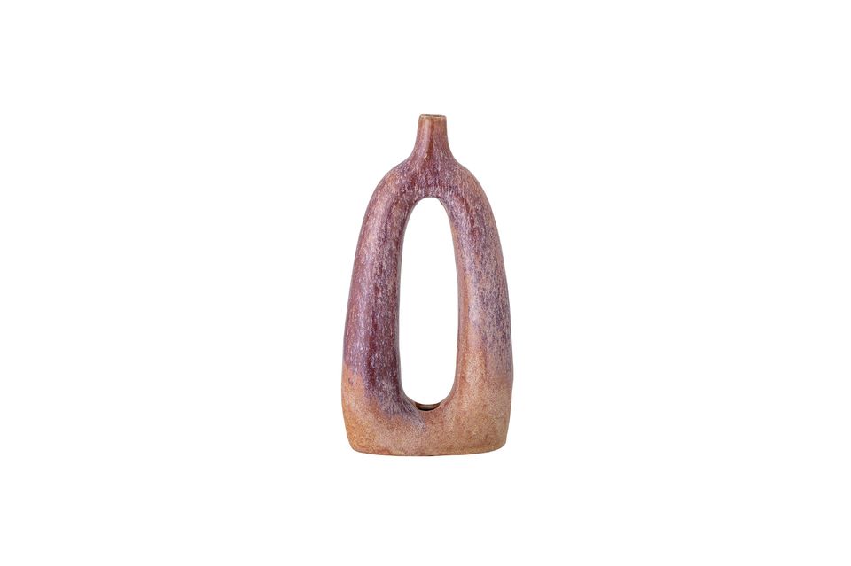 Orange decorative vase in stoneware Baldrian - 8