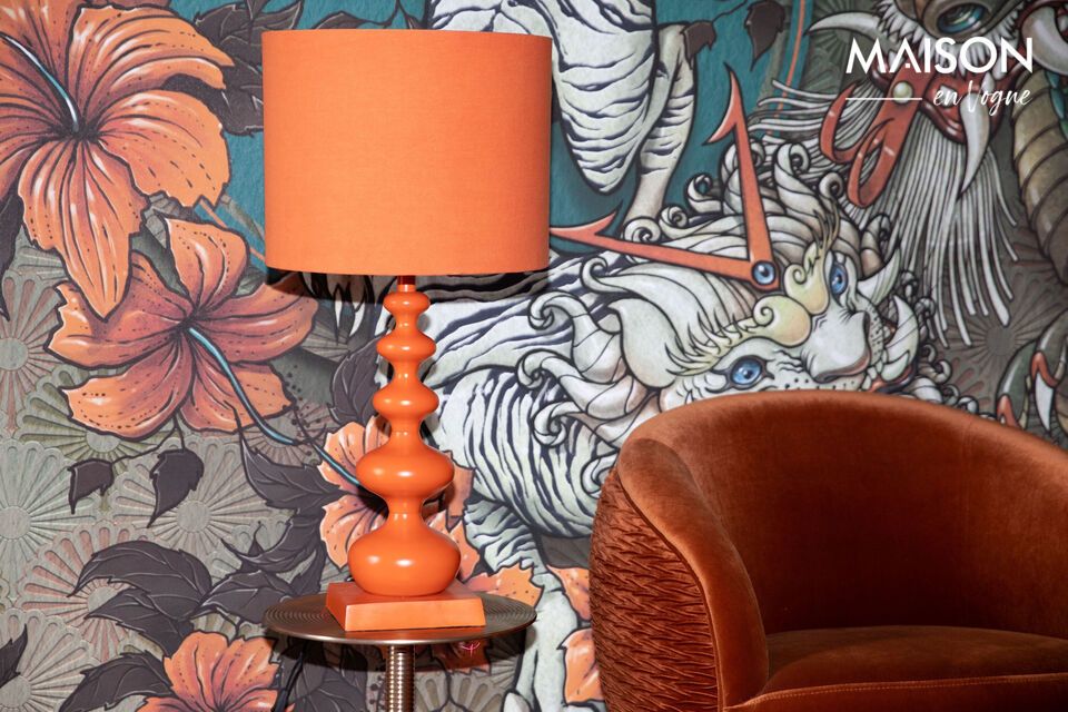 The When Orange is King table lamp is an ode to boldness and creativity