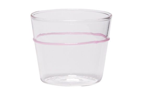 Orbit pale red glass water glass