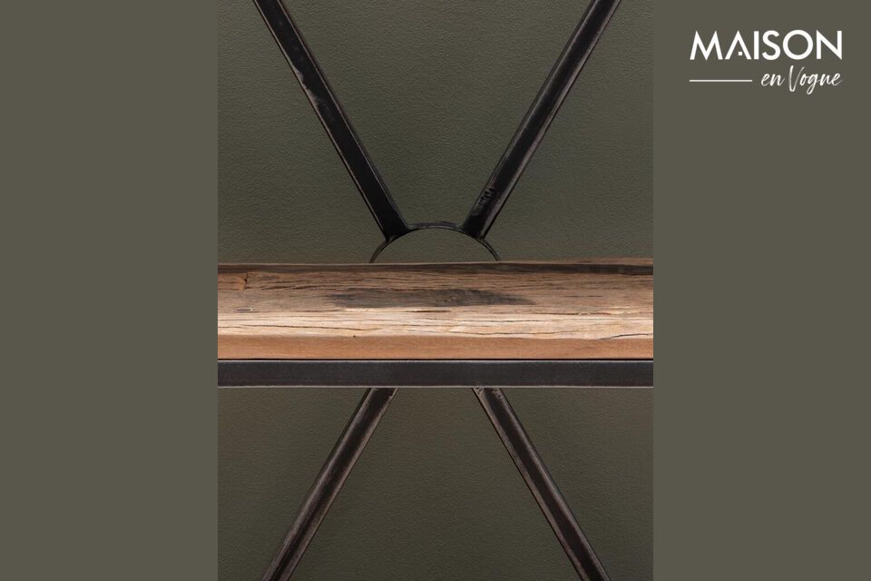 Its timeless black finish blends easily with a variety of decors