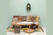 Miniature Origan beige rattan bench 2