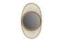 Miniature Oval bamboo mirror Moon Clipped