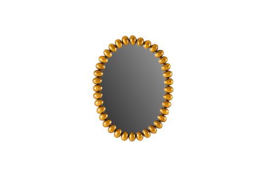 Oval mirror in gilded metal Beni