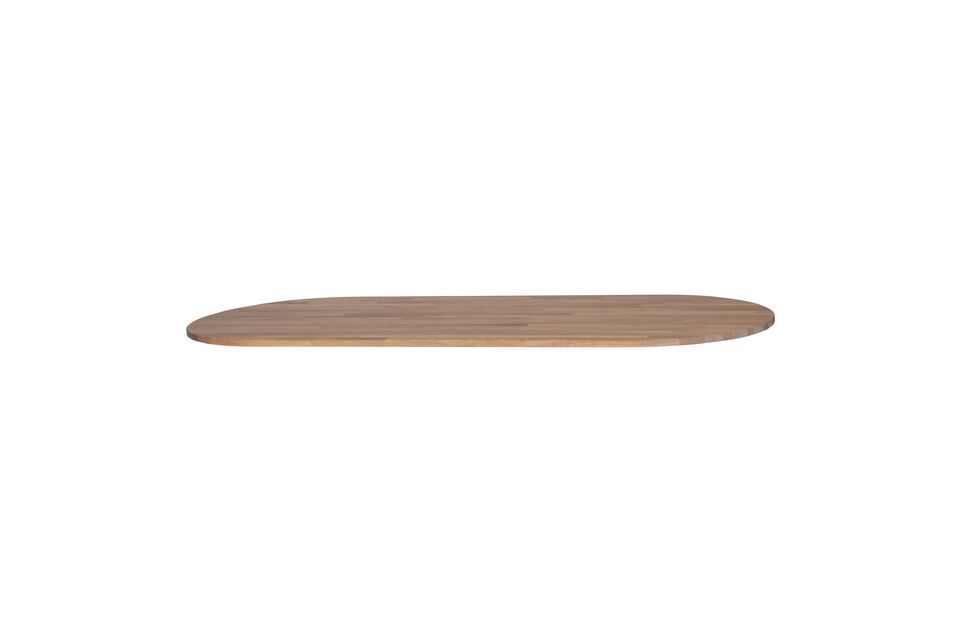 WOOD\'s FSC-certified solid oak oval tabletop is an elegant and durable choice for your dining room
